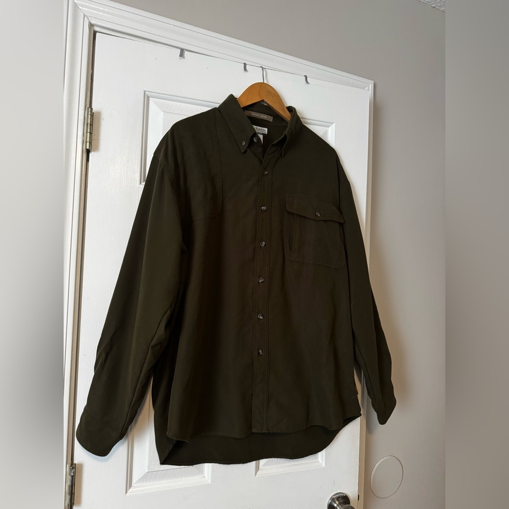 Columbia Men’s River Lodge Button Down Shirt - Dark Green - Size Large